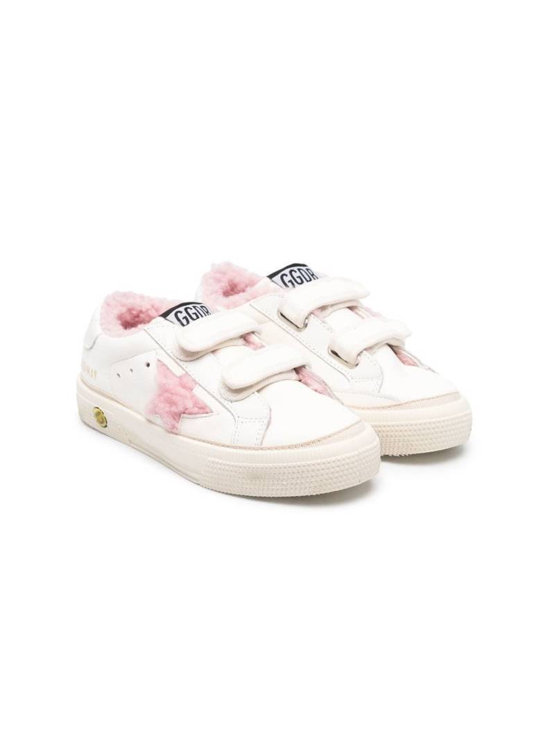 Golden Goose Kids shearling star-patch sneakers - White von Golden Goose Kids