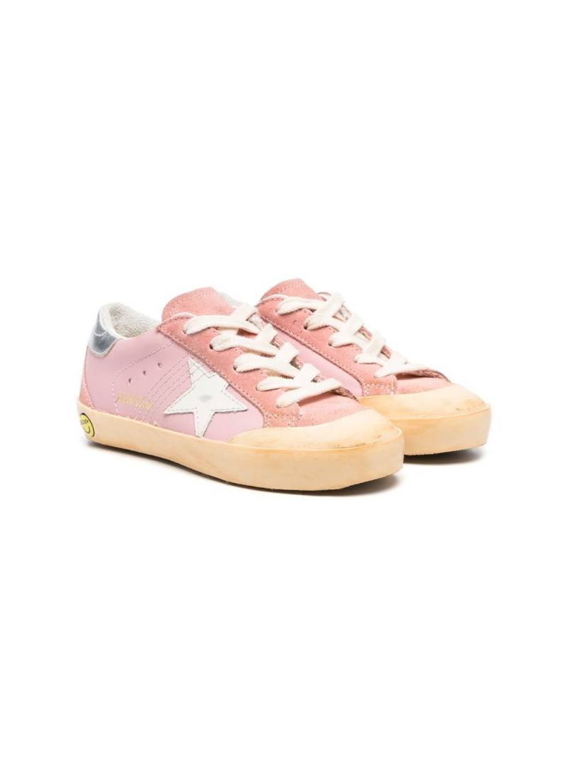 Golden Goose Kids star-patch lace-up sneakers - Pink von Golden Goose Kids