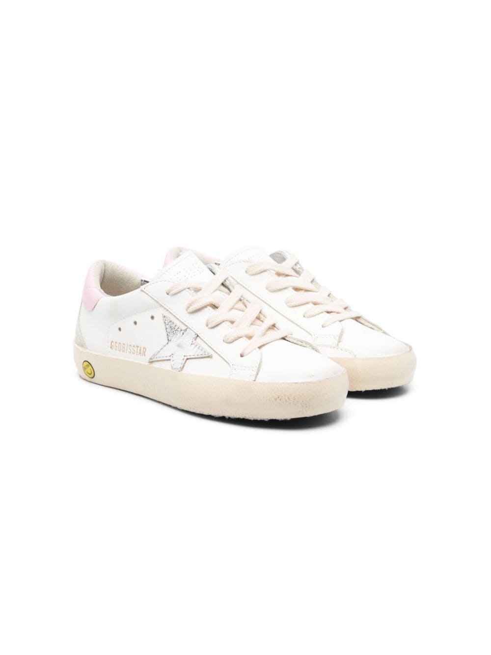 Golden Goose Kids star-patch lace-up sneakers - White von Golden Goose Kids