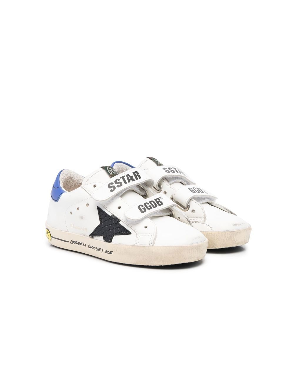 Golden Goose Kids star-patch touch-strap sneakers - White von Golden Goose Kids