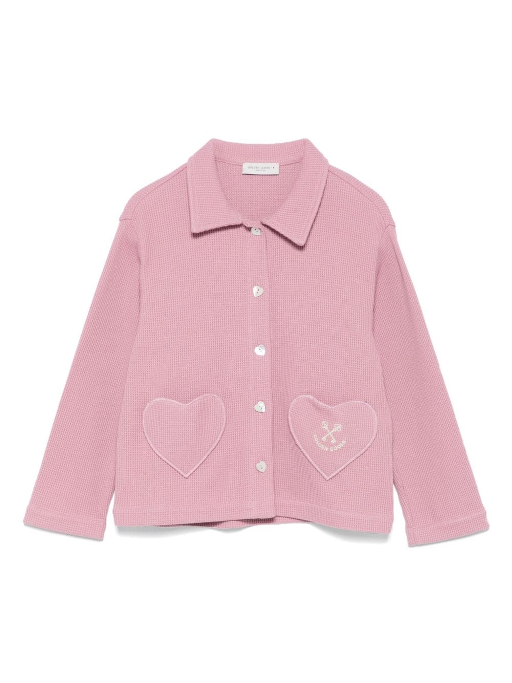 Golden Goose Kids waffle-knit cardigan - Pink von Golden Goose Kids