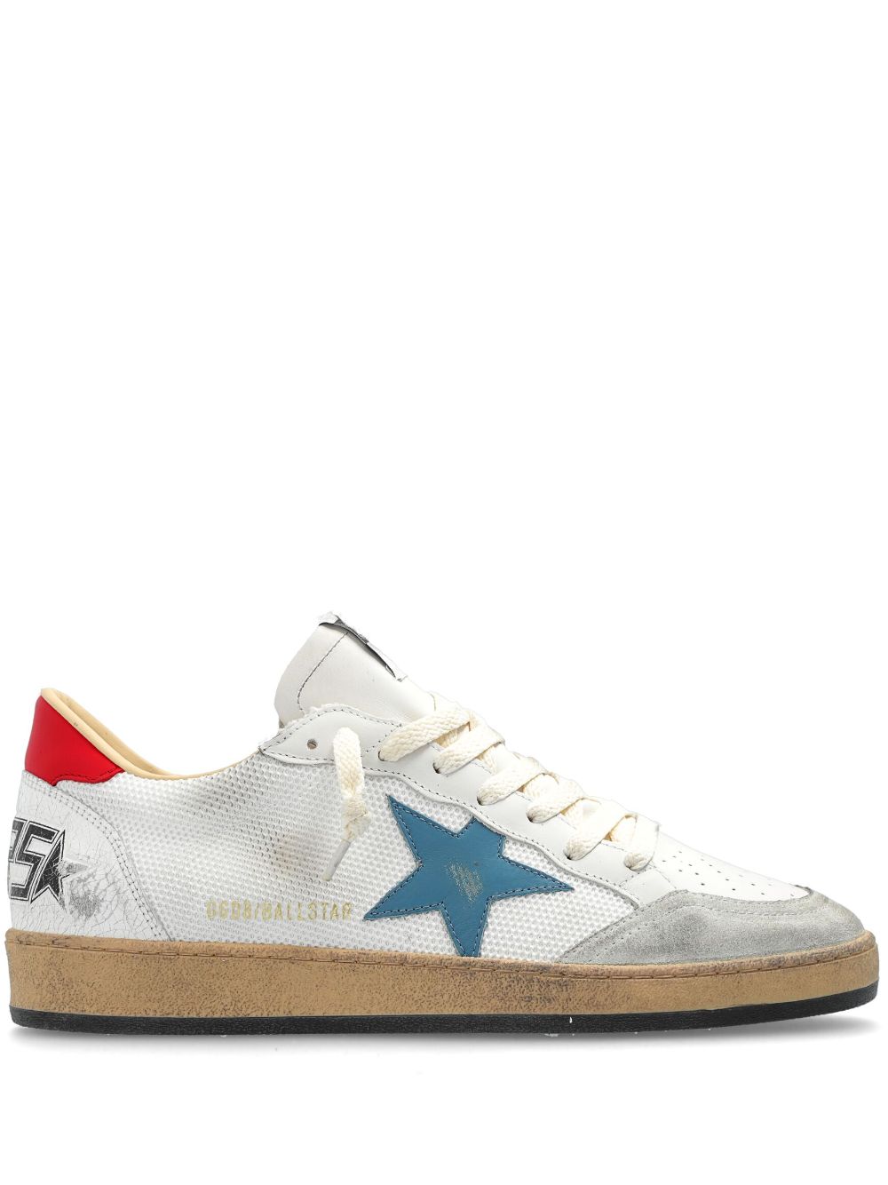 Golden Goose Ball Star distressed-effect sneakers - White von Golden Goose