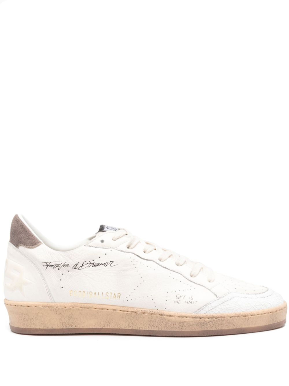 Golden Goose Ballstar leather sneakers - White von Golden Goose