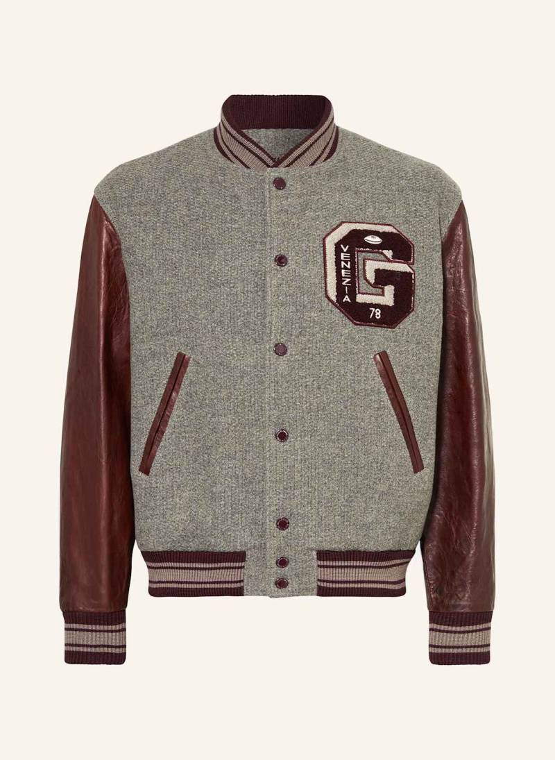 Golden Goose College-Jacke Im Materialmix grau von Golden Goose