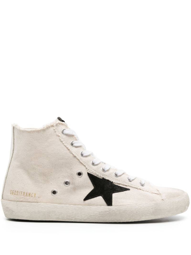 Golden Goose Francy suede-star canvas sneakers - Neutrals von Golden Goose