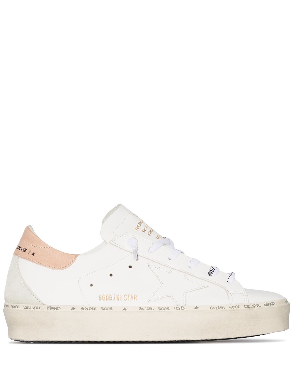 Golden Goose Hi Star leather sneakers - White von Golden Goose