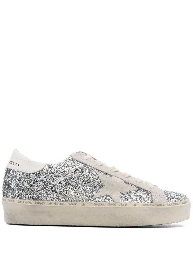 Golden Goose Hi-Star glitter sneakers - Silver von Golden Goose