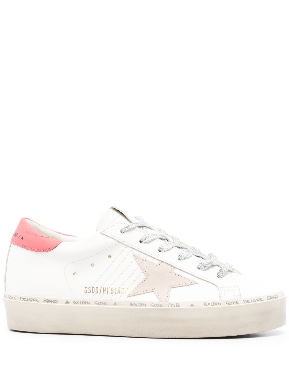 Golden Goose Hi Star leather sneakers - White von Golden Goose