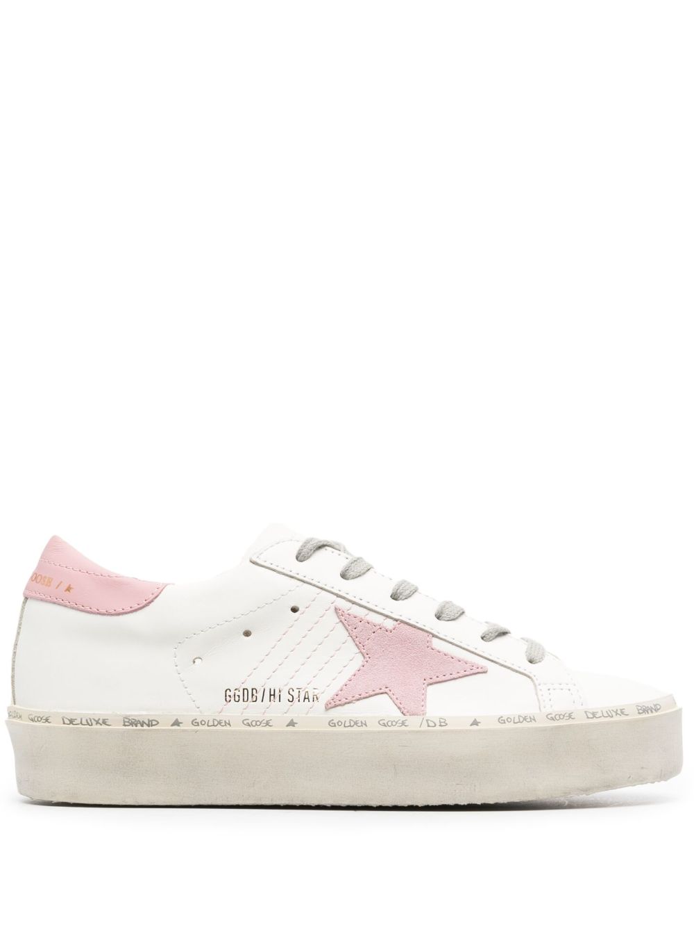 Golden Goose Hi Star platform sneakers - White von Golden Goose