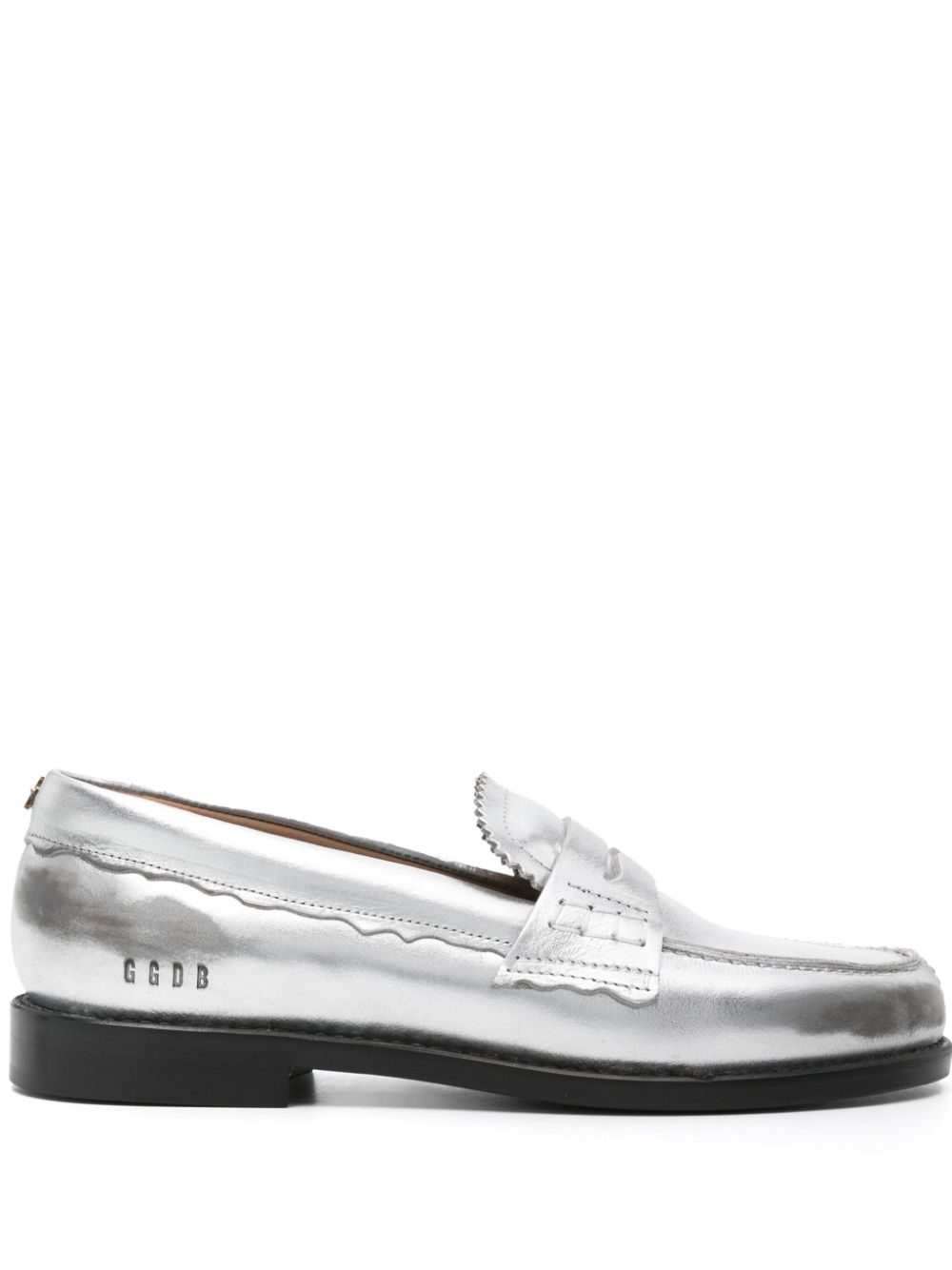 Golden Goose Jerry metallic leather loafers - Silver von Golden Goose