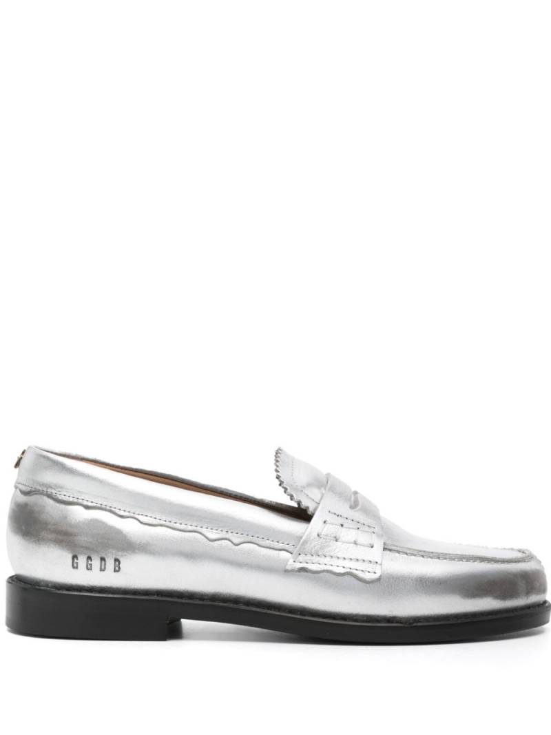 Golden Goose Jerry metallic leather loafers - Silver von Golden Goose