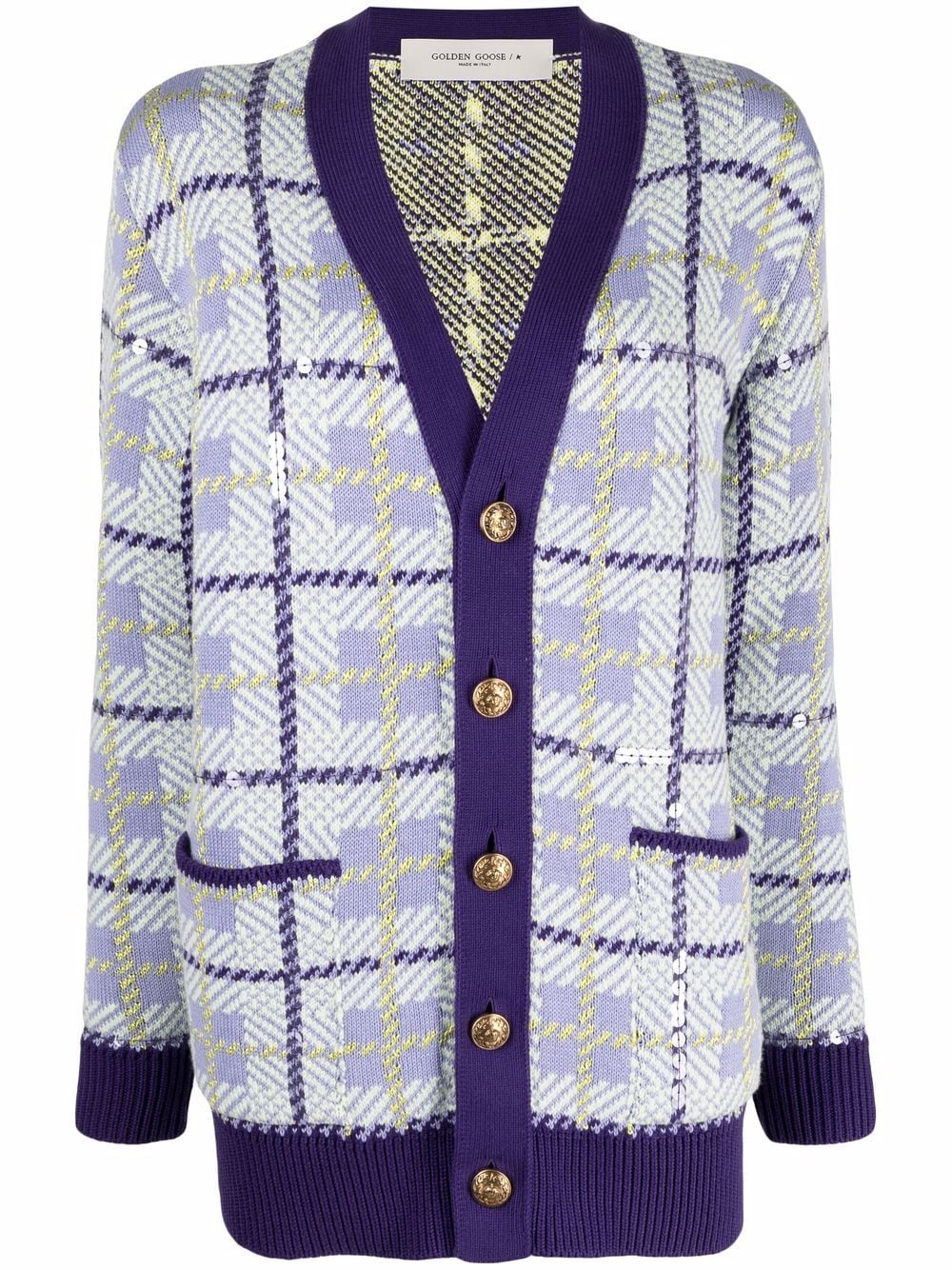 Golden Goose Journey Collection checked cardigan - Purple von Golden Goose