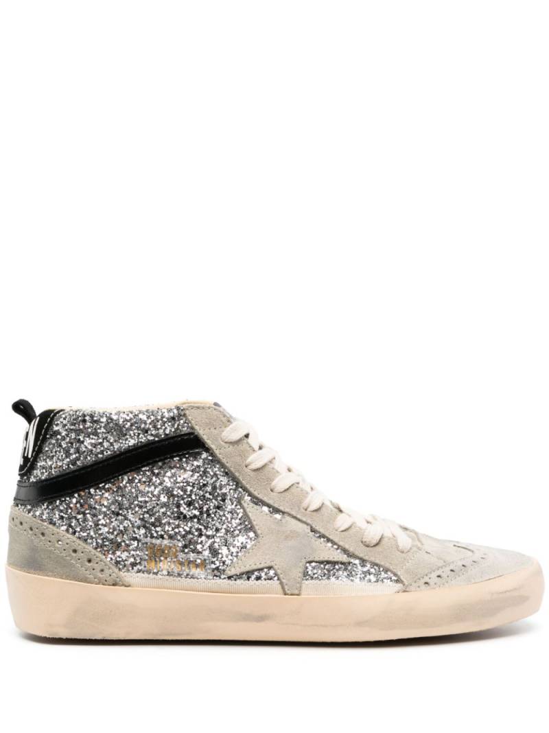 Golden Goose Mid Star glitter sneakers - Grey von Golden Goose