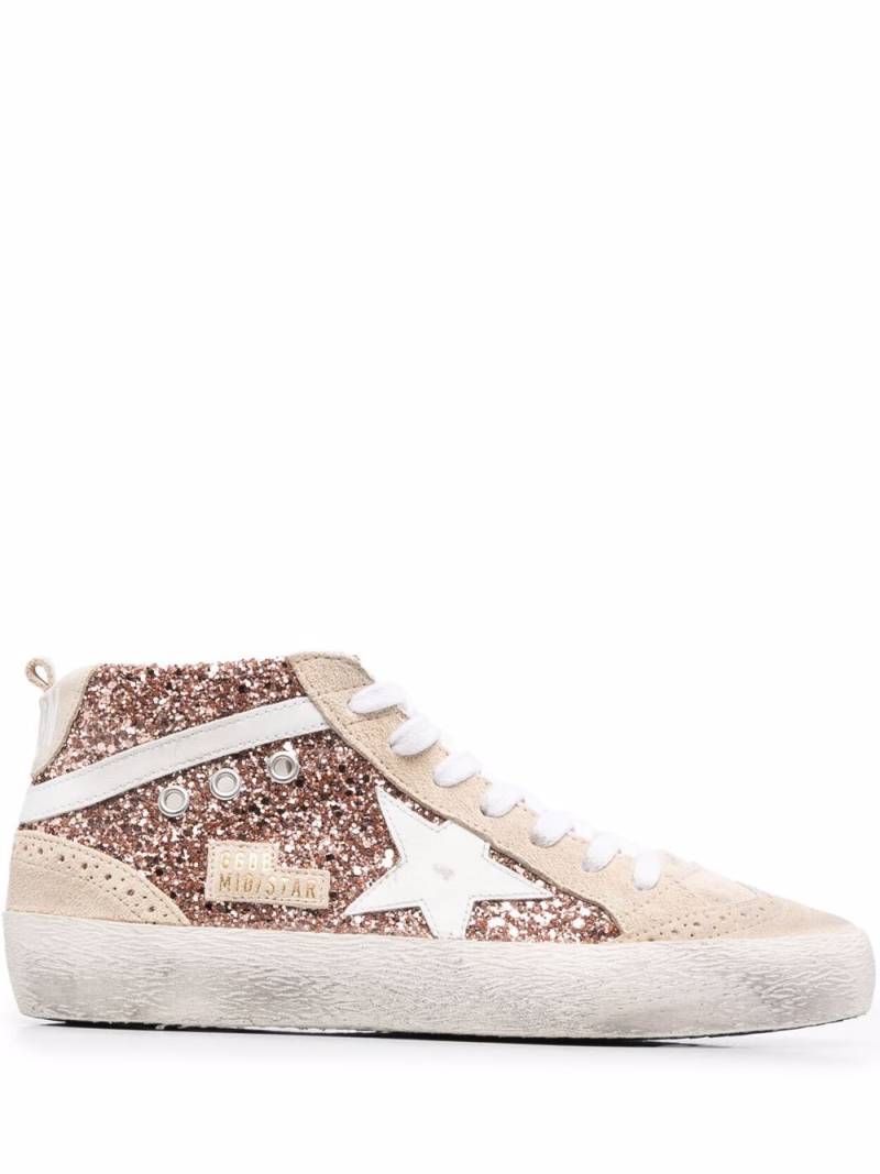 Golden Goose Mid Star glitter sneakers - Pink von Golden Goose