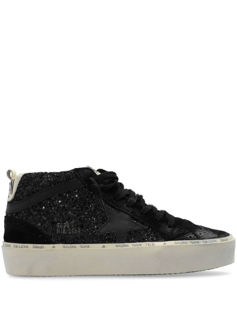 Golden Goose Mid Star high-top glitter sneakers - Black von Golden Goose