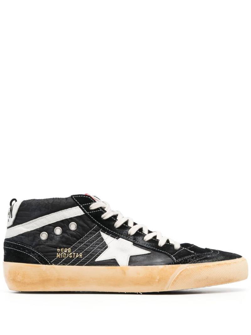 Golden Goose Mid Star lace-up sneakers - Black von Golden Goose