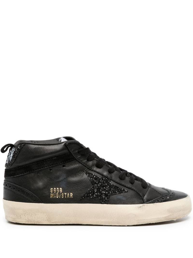 Golden Goose Mid-Star leather sneakers - Black von Golden Goose