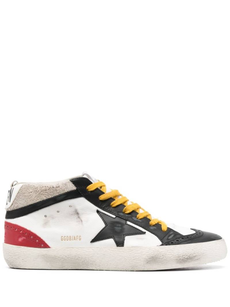 Golden Goose Mid-Star leather sneakers - White von Golden Goose