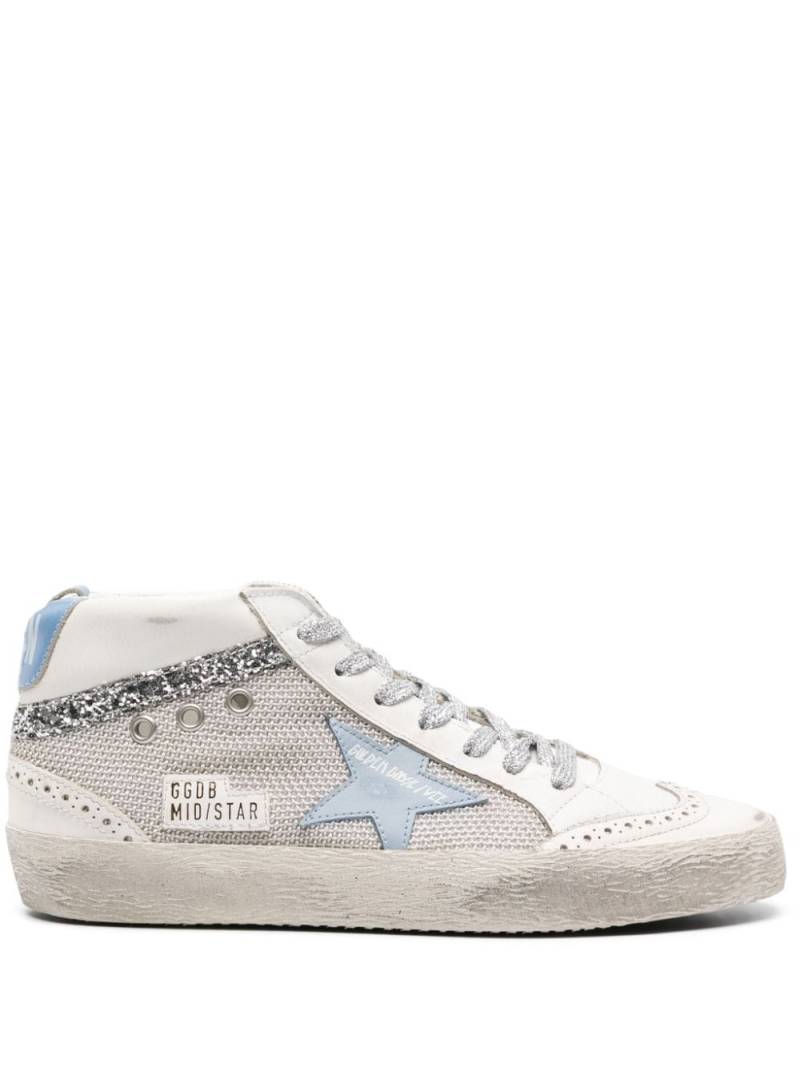 Golden Goose Mid Star mesh sneakers - White von Golden Goose