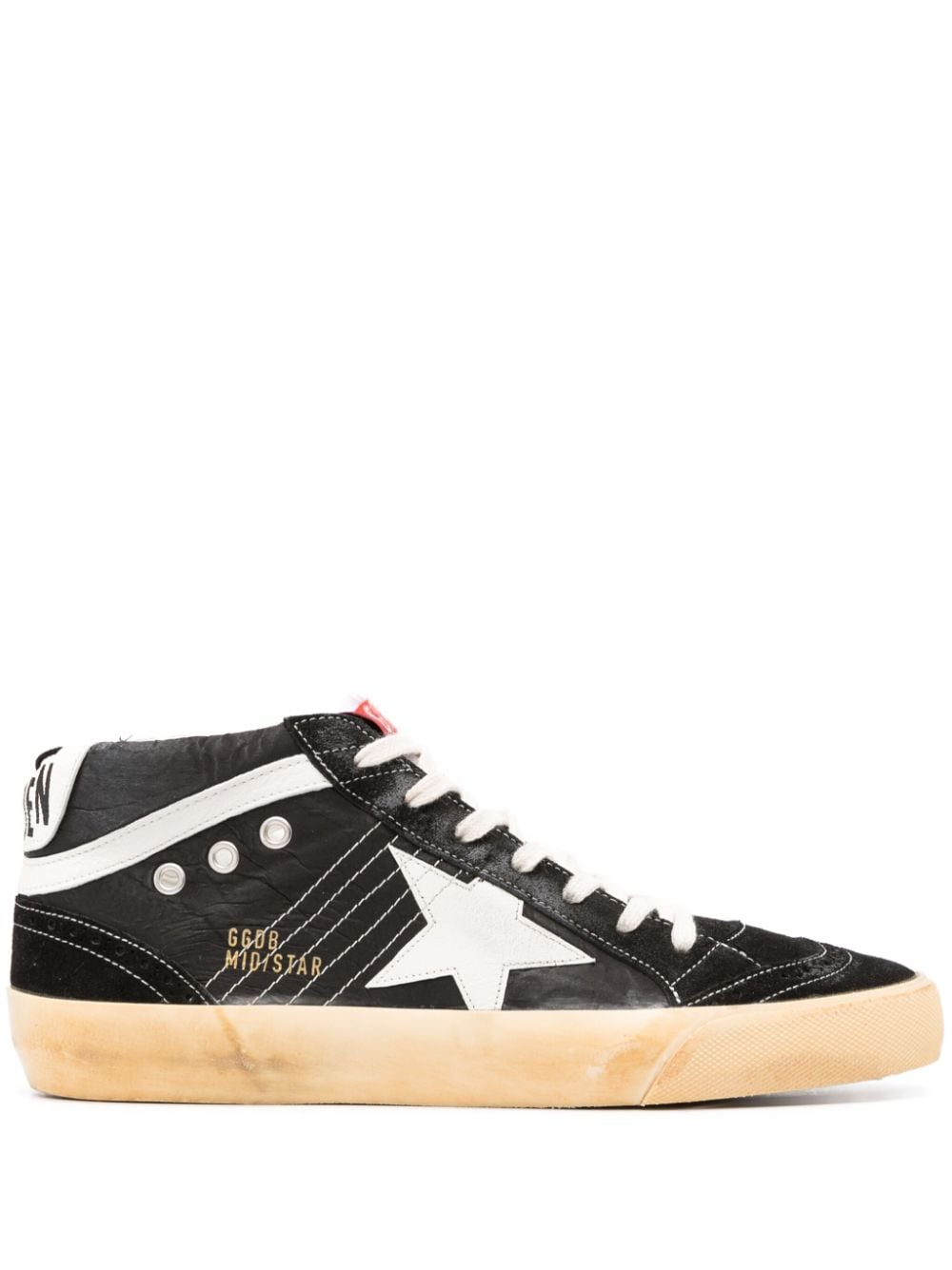 Golden Goose Midstar lace-up leather sneakers - Black von Golden Goose