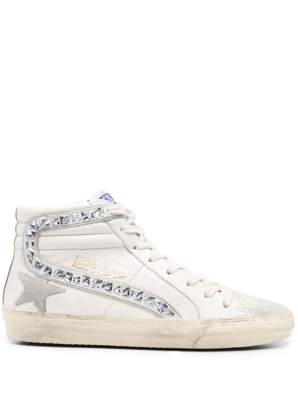 Golden Goose Slide crystal-embellished sneakers - White von Golden Goose