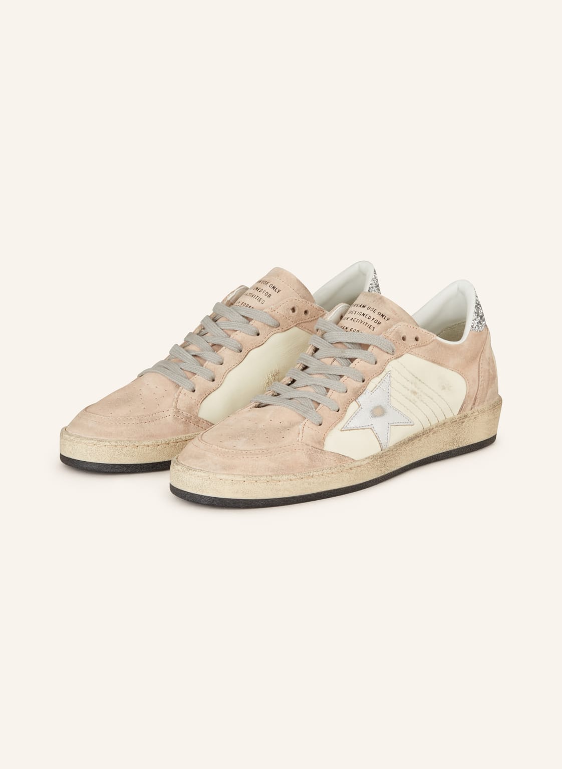 Golden Goose Sneaker Ball Star Mit Pailletten weiss von Golden Goose