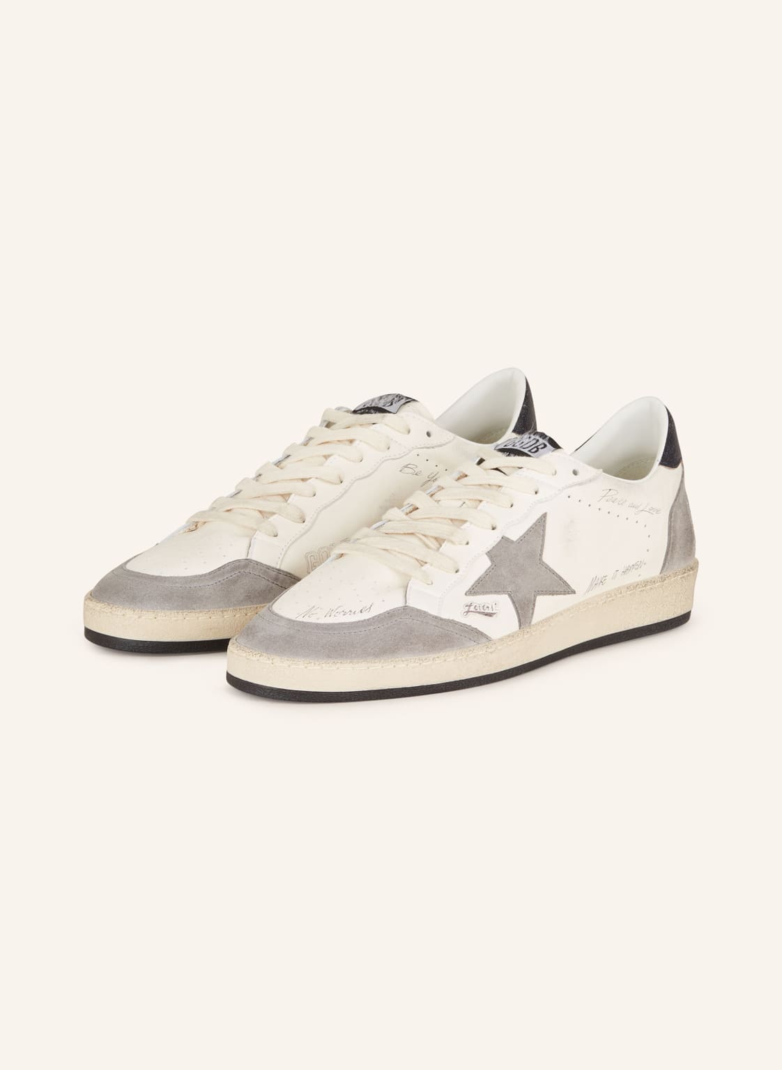 Golden Goose Sneaker Ball Star weiss von Golden Goose