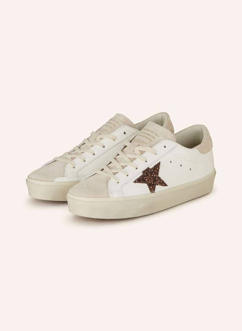 Golden Goose Sneaker Hi Star Mit Pailletten weiss von Golden Goose