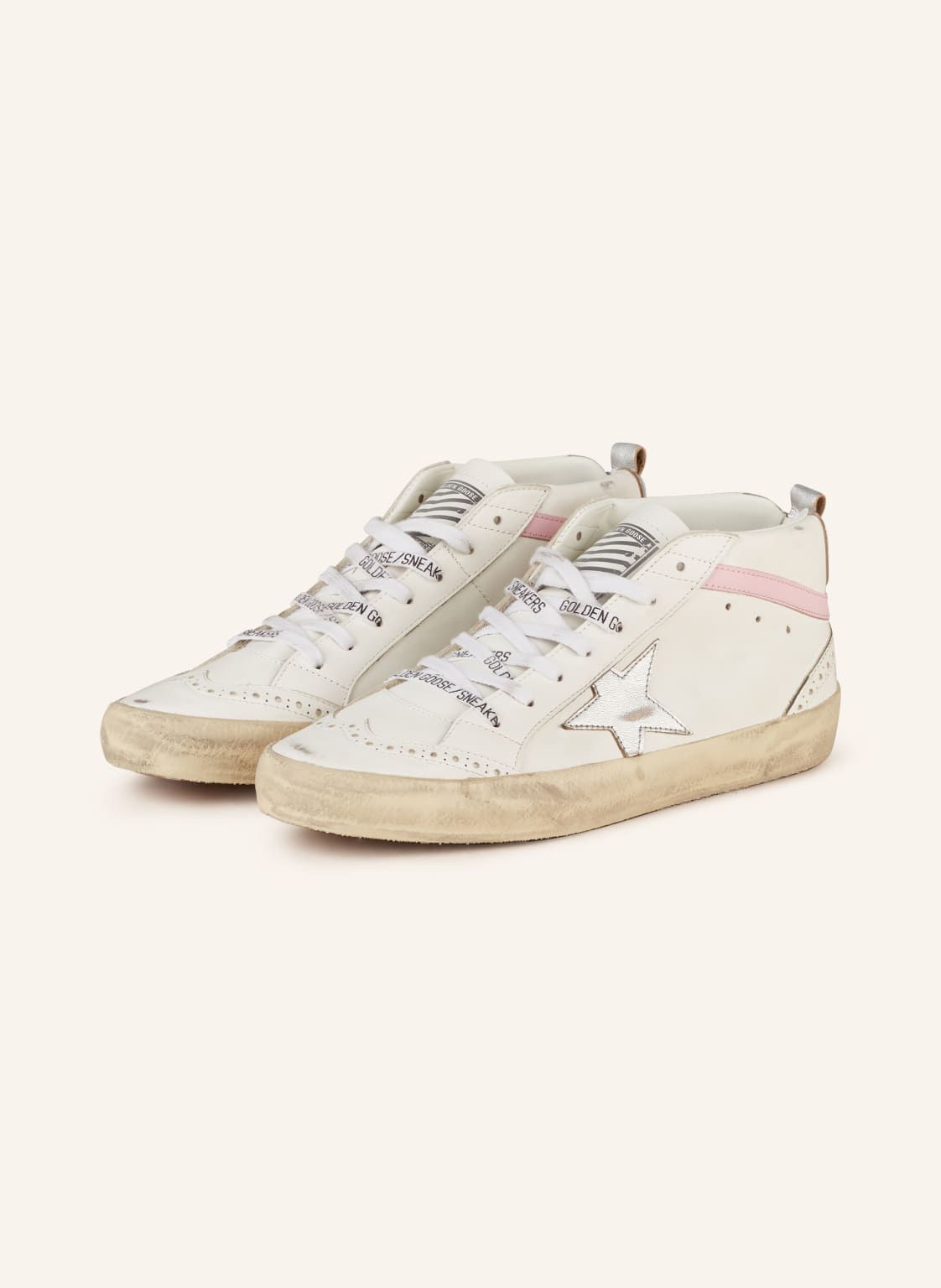 Golden Goose Sneaker Mid Star weiss von Golden Goose