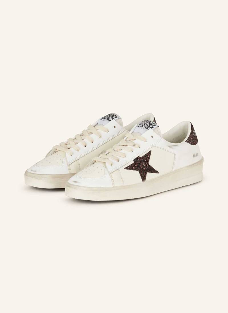 Golden Goose Sneaker Stardan Mit Pailletten weiss von Golden Goose