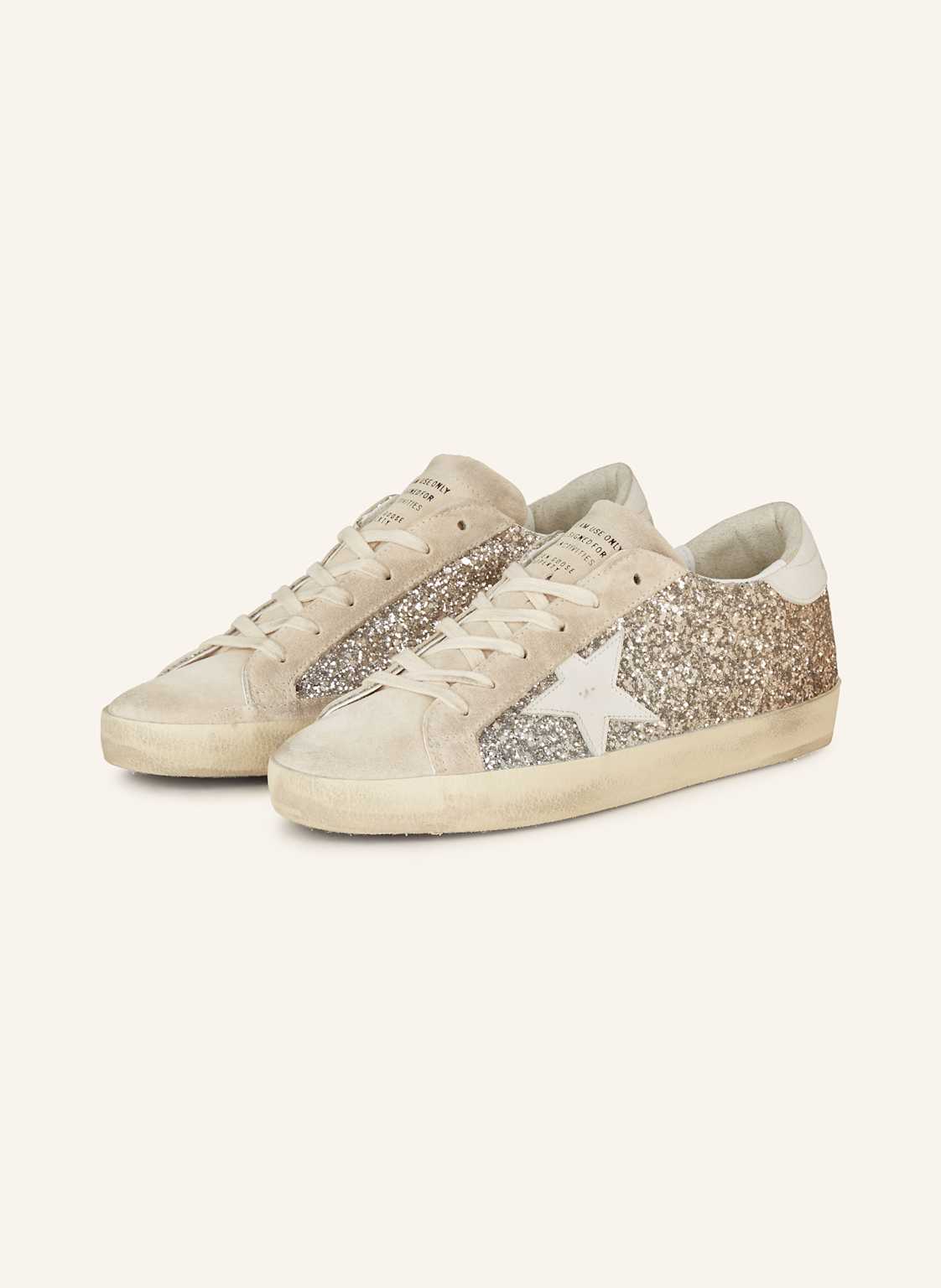 Golden Goose Sneaker Super-Star Mit Pailletten braun von Golden Goose