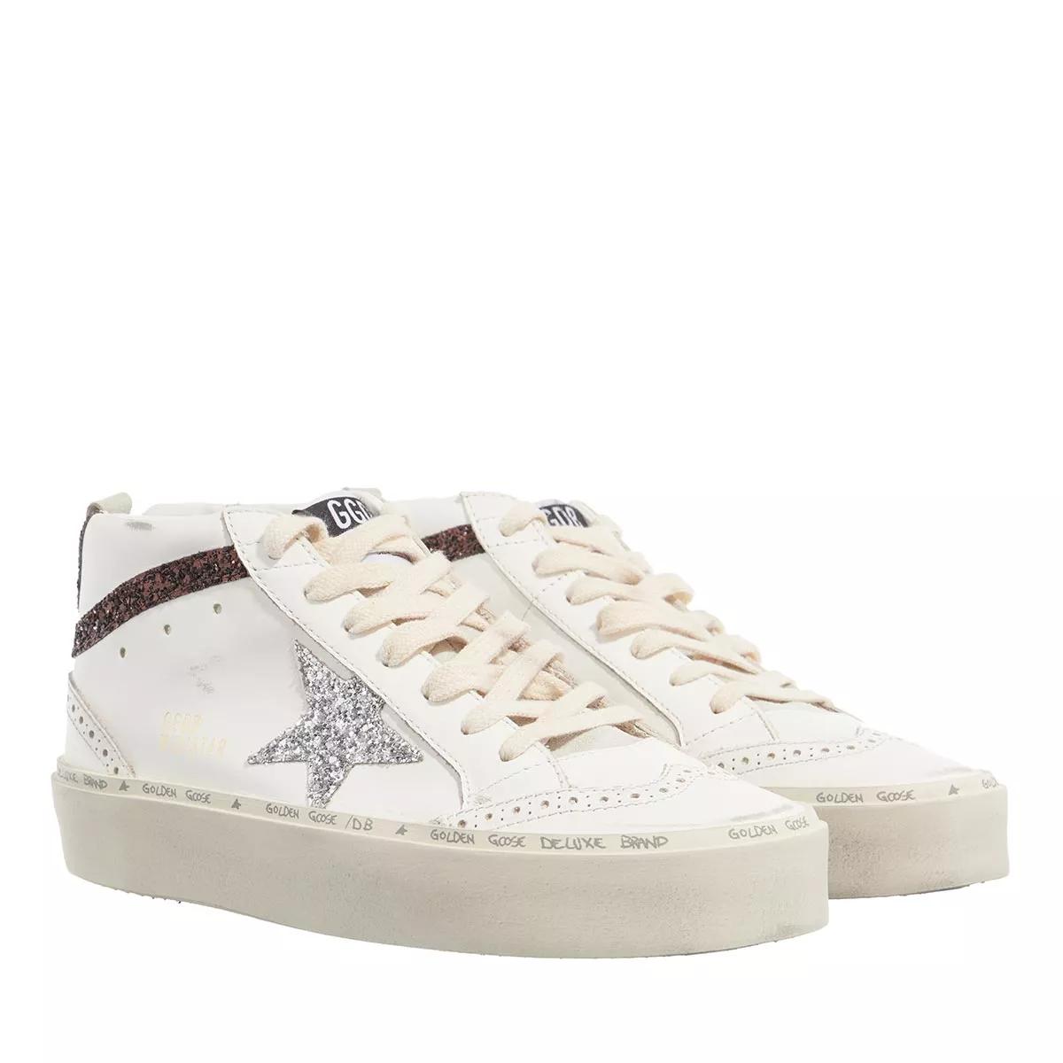 Golden Goose Sneaker - Midstar Leather Upper Silver Glitter - Gr. 42 (EU) - in Weiß - für Damen von Golden Goose