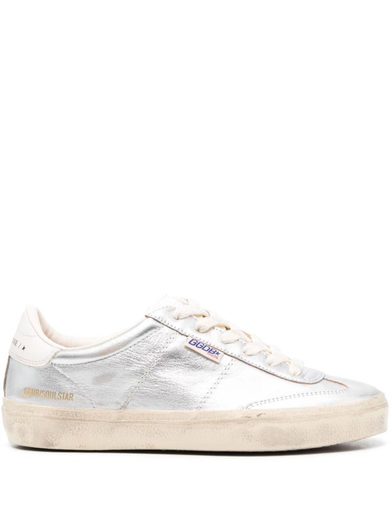 Golden Goose Soul-Star metallic leather sneakers - Silver von Golden Goose