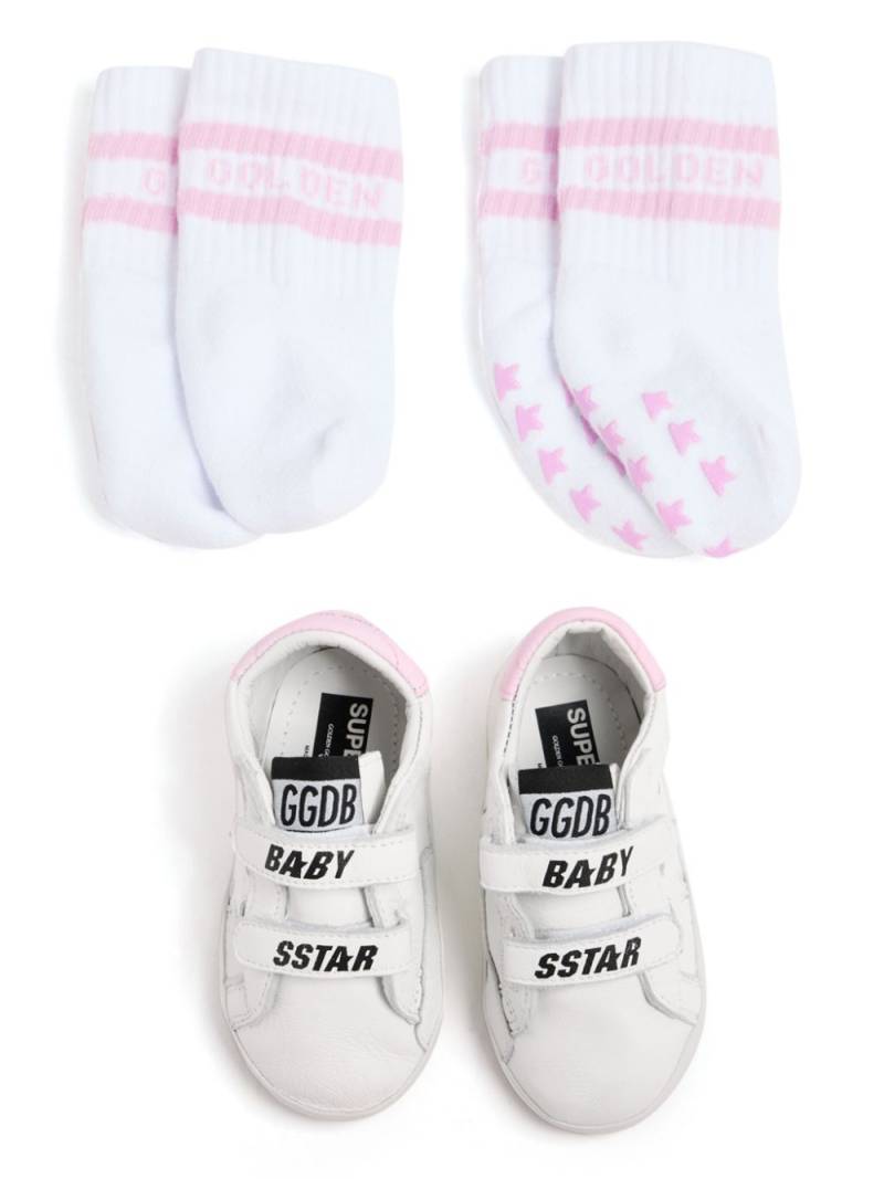 Golden Goose Kids Sstar colour-block sneakers (set of two) - White von Golden Goose Kids