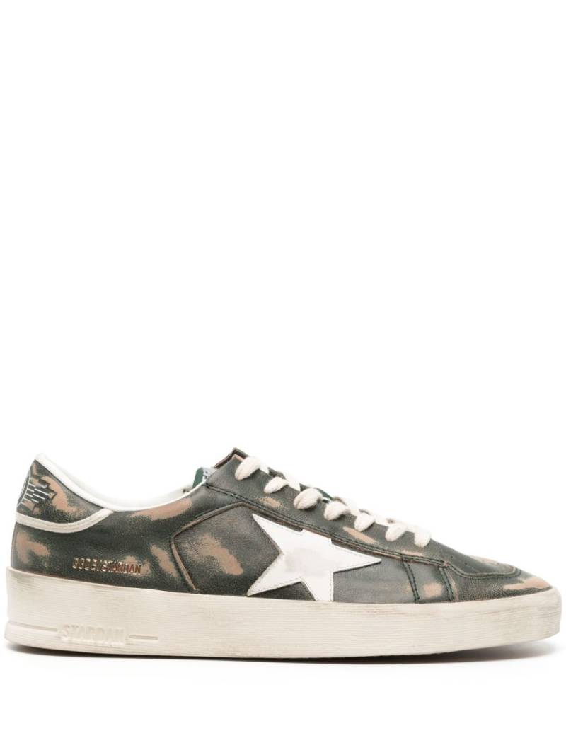 Golden Goose Stardan distressed leather sneakers - Green von Golden Goose