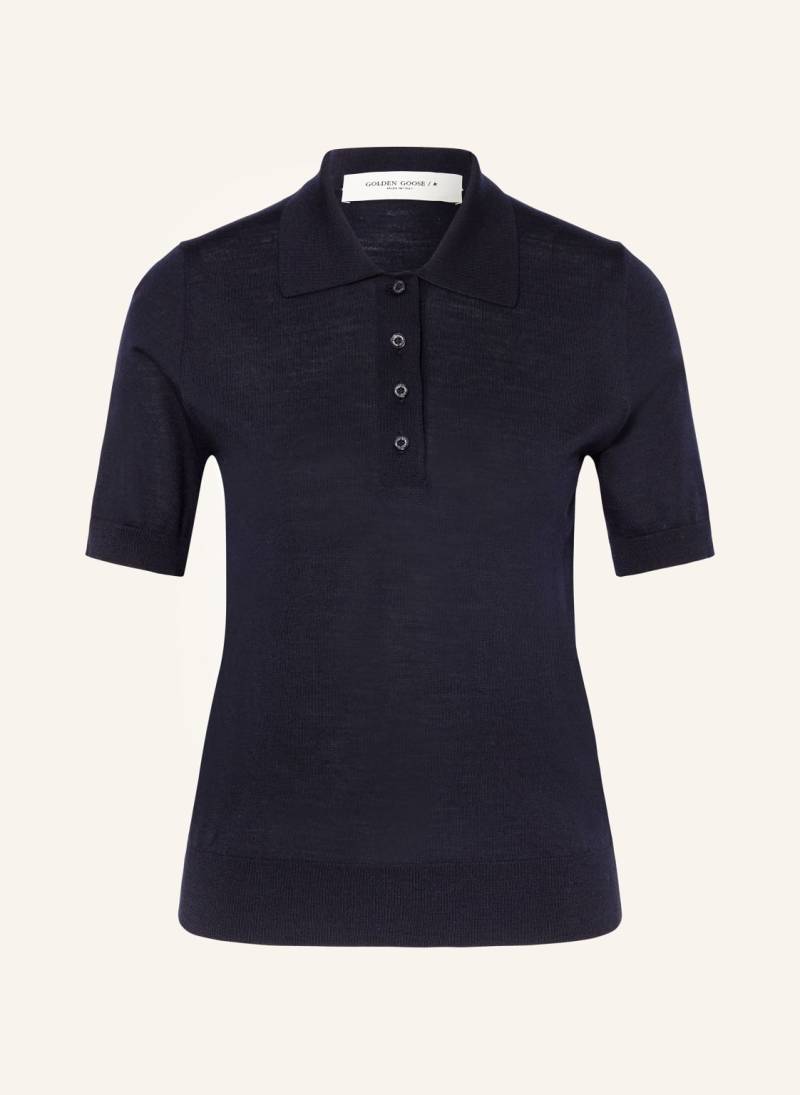 Golden Goose Strick-Poloshirt blau von Golden Goose