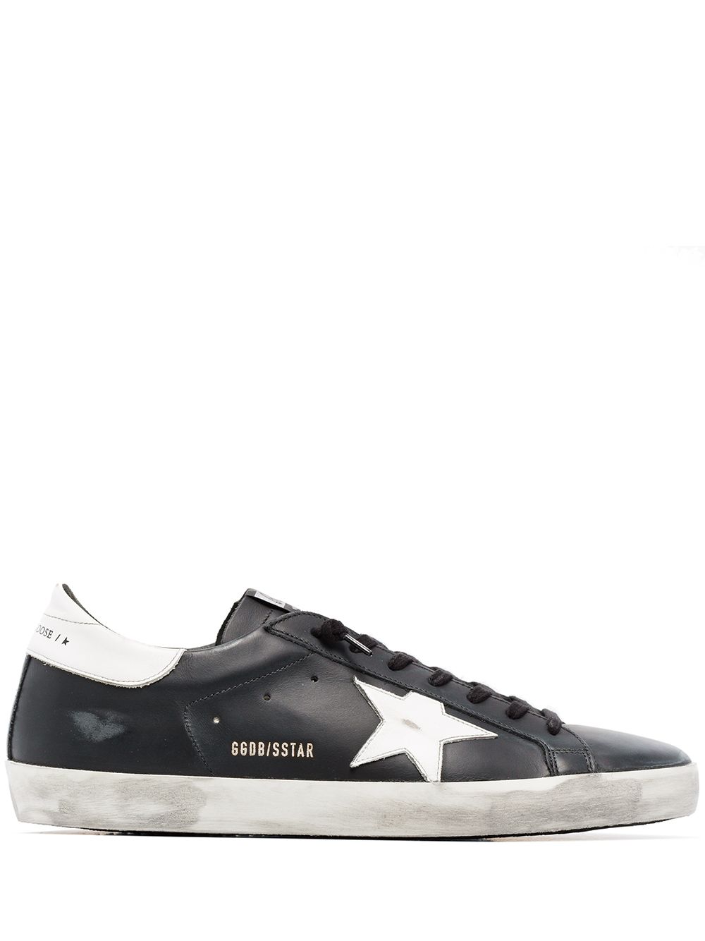 Golden Goose Super-Star distressed-effect sneakers - 80203 BLACK/WHITE von Golden Goose