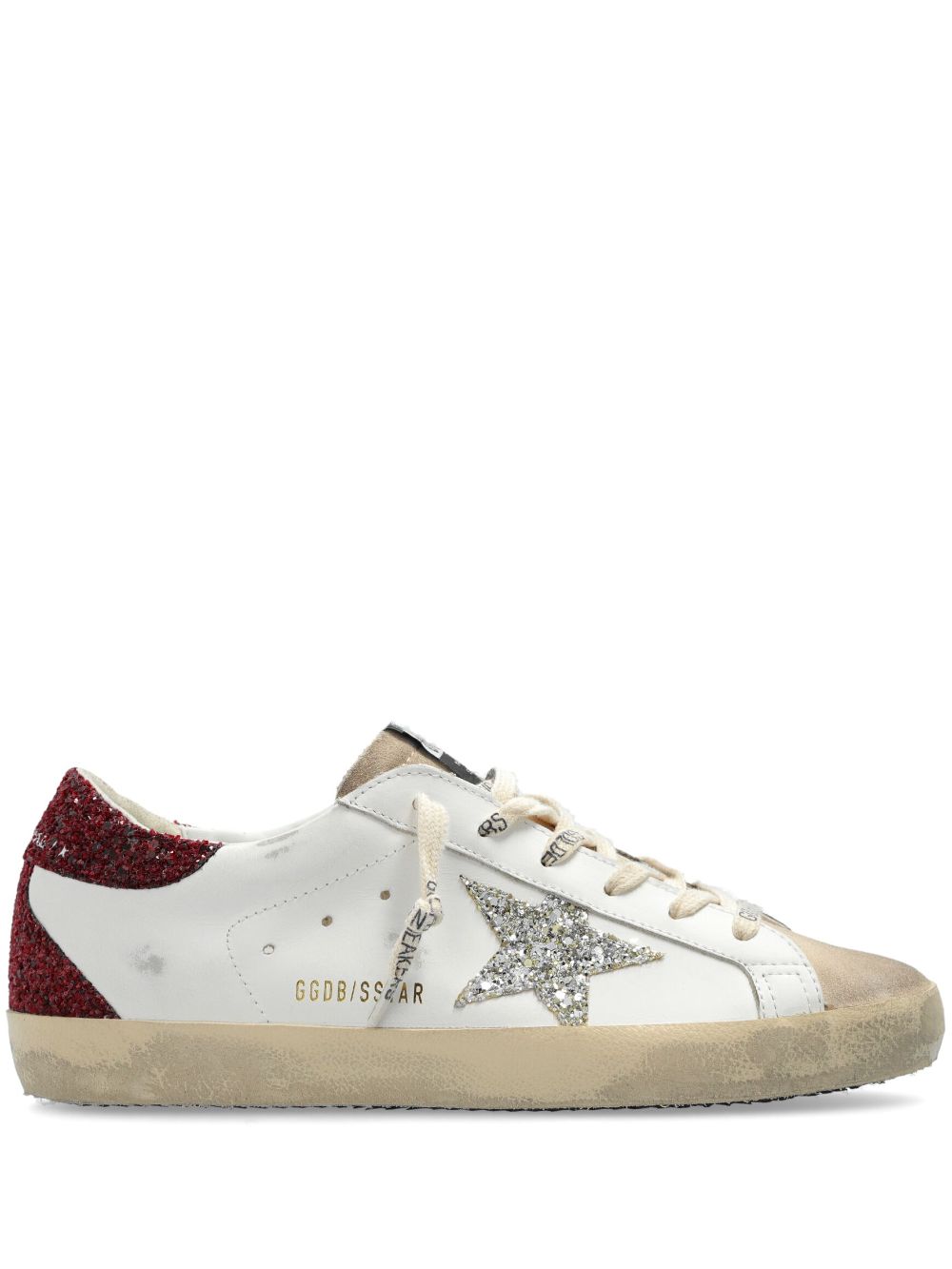 Golden Goose Super-Star distressed leather sneakers - White von Golden Goose