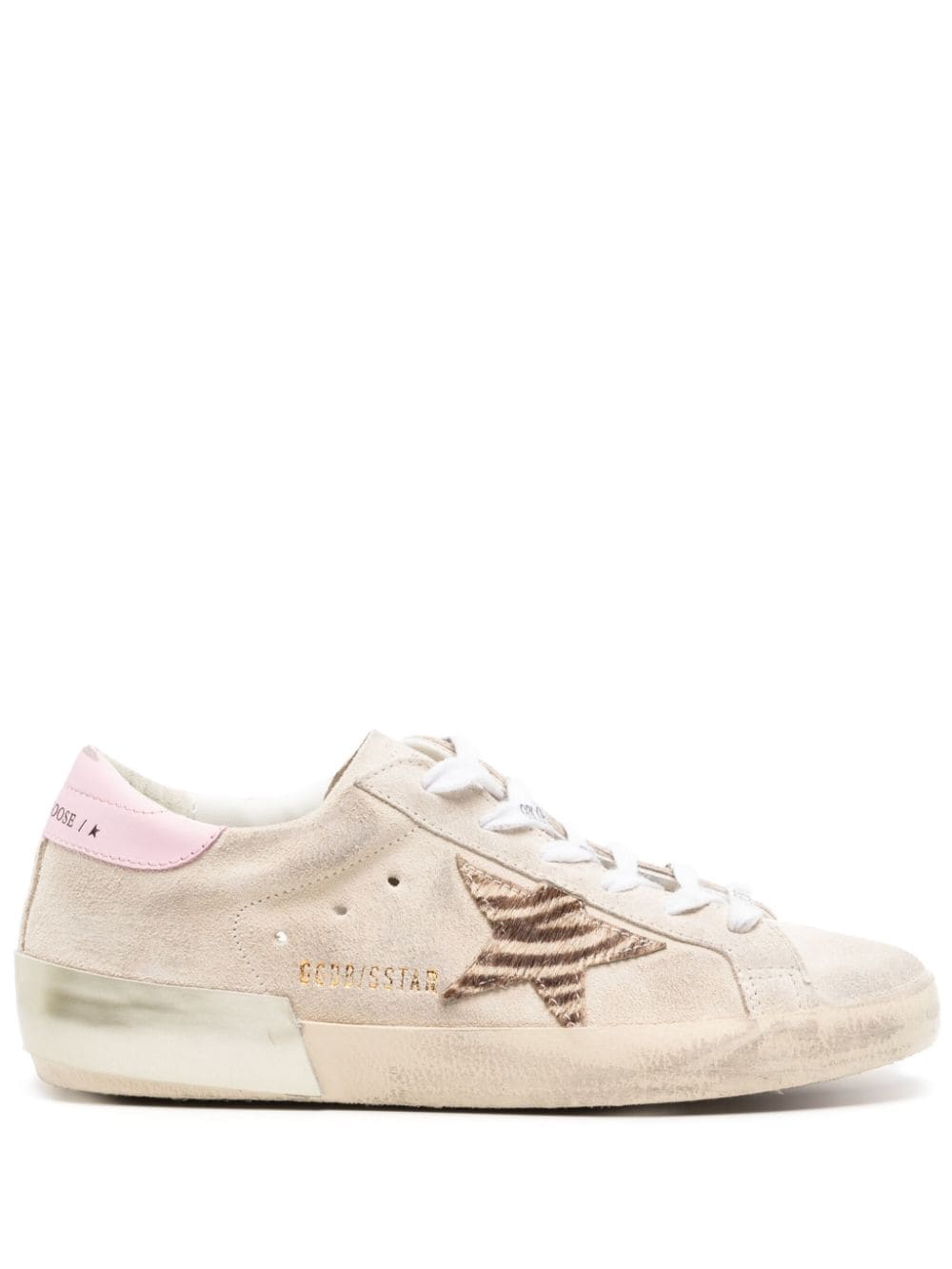 Golden Goose Super-Star distressed suede sneakers - Neutrals von Golden Goose