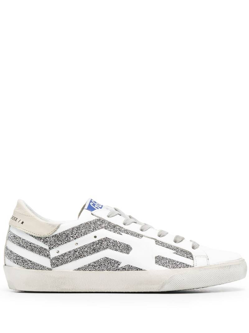 Golden Goose Super-Star flag-motif low-top sneakers - White von Golden Goose