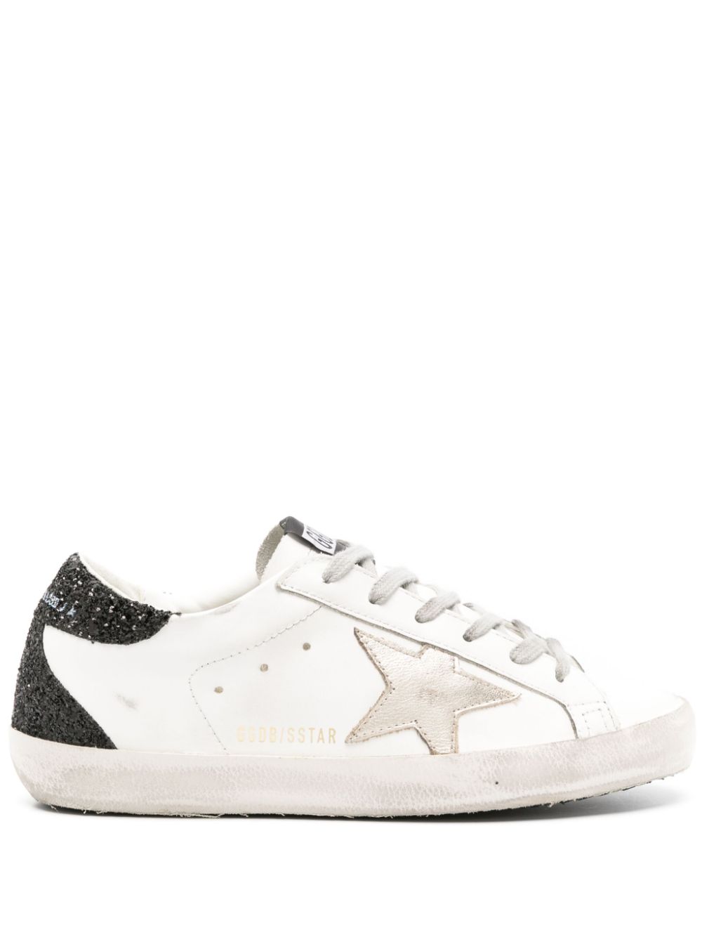 Golden Goose Super-Star glittered sneakers - White von Golden Goose