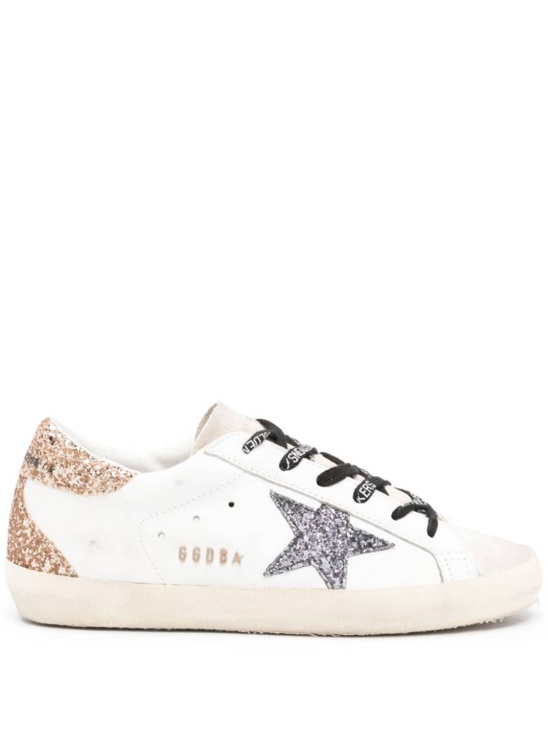 Golden Goose Super-Star glittered sneakers - White von Golden Goose