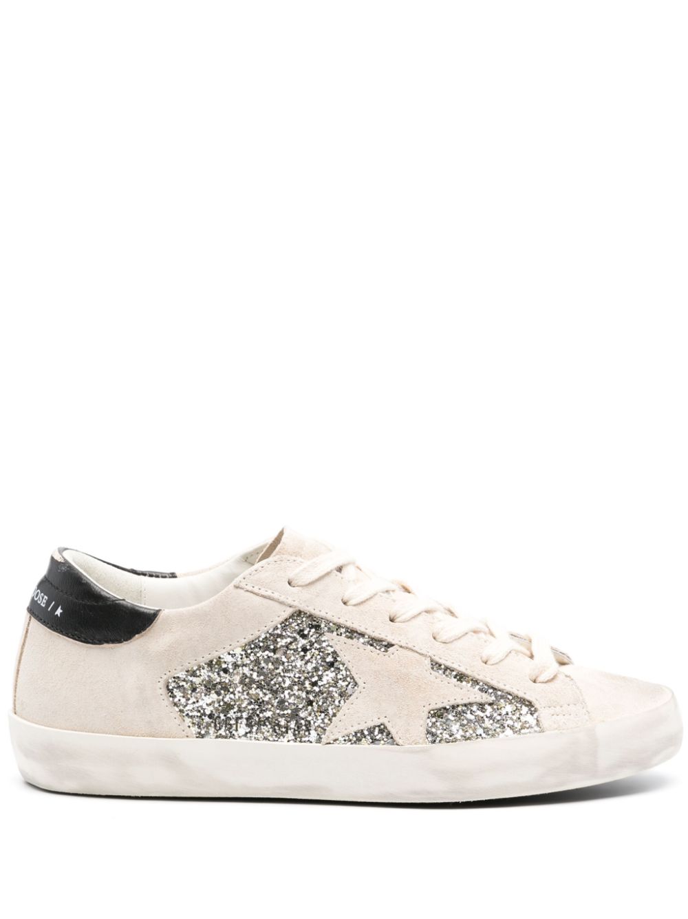 Golden Goose Super-Star glitter suede sneakers - Neutrals von Golden Goose