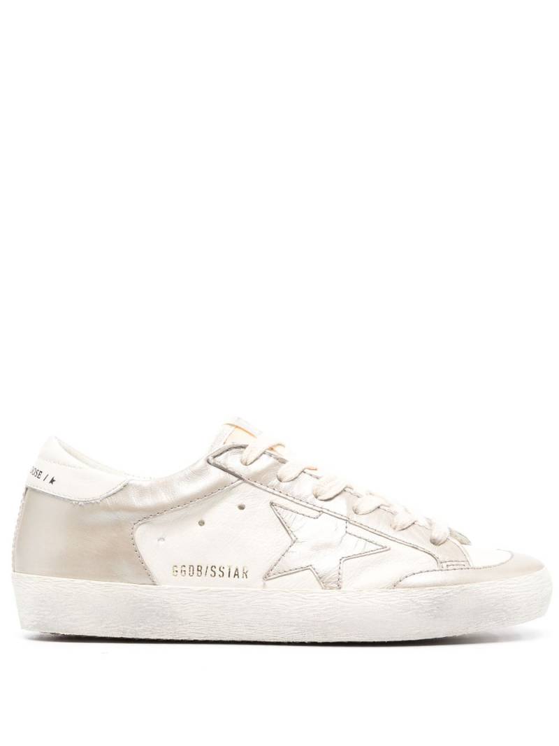 Golden Goose Super-Star panelled leather sneakers - Neutrals von Golden Goose