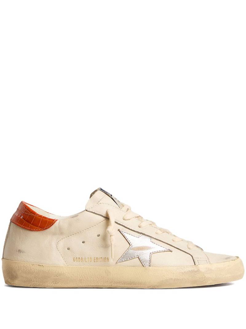 Golden Goose Super Star panelled leather sneakers - White von Golden Goose