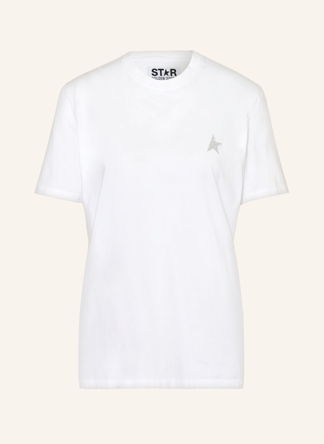 Golden Goose T-Shirt Star Mit Glitzergarn weiss von Golden Goose