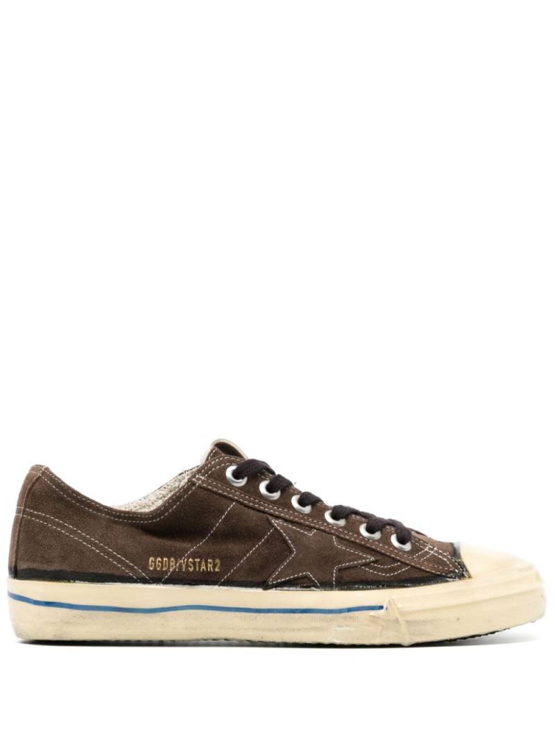 Golden Goose V-Star 2 leather lace-up sneakers - Brown von Golden Goose