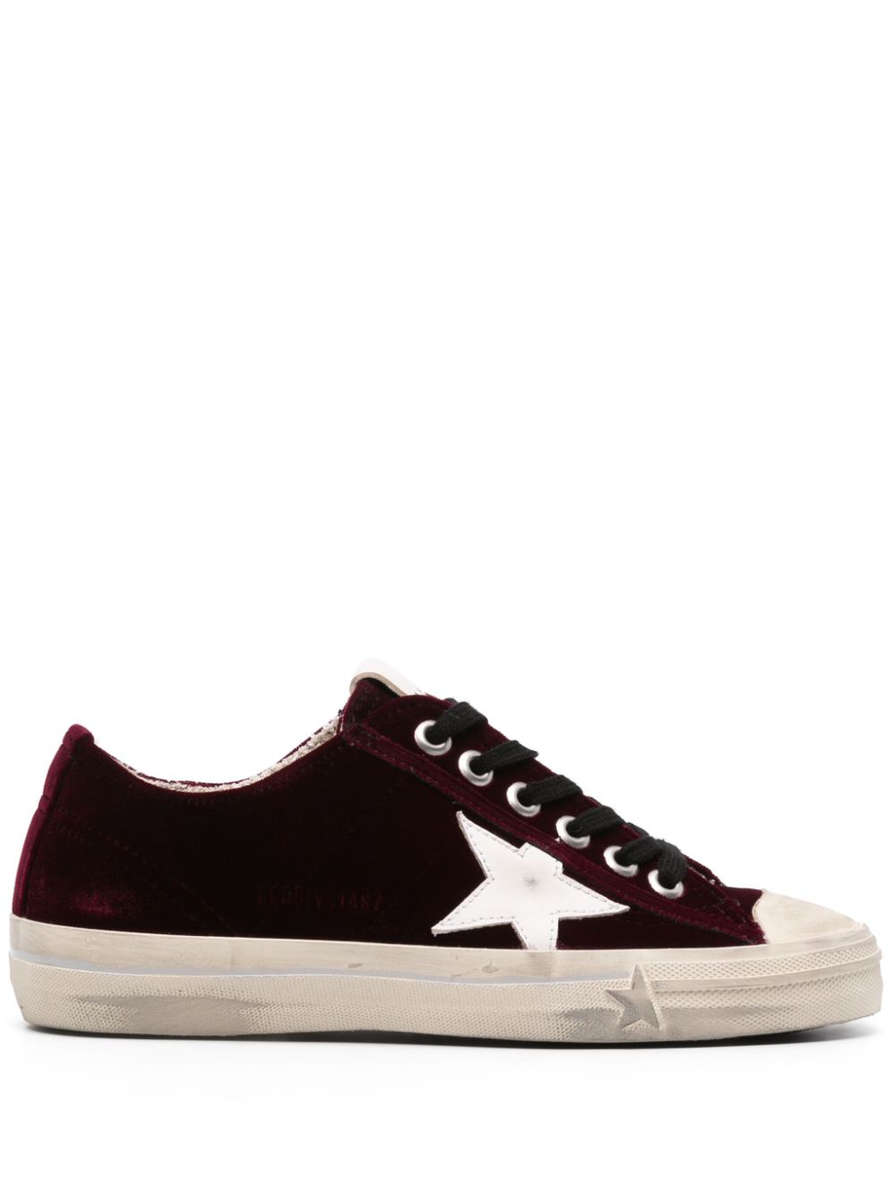 Golden Goose V-Star 2 velvet sneakers - Red von Golden Goose