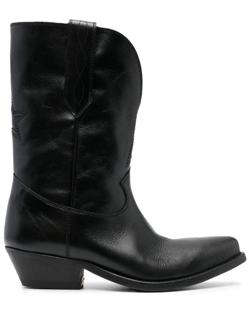 Golden Goose Western-style leather boots - Black von Golden Goose