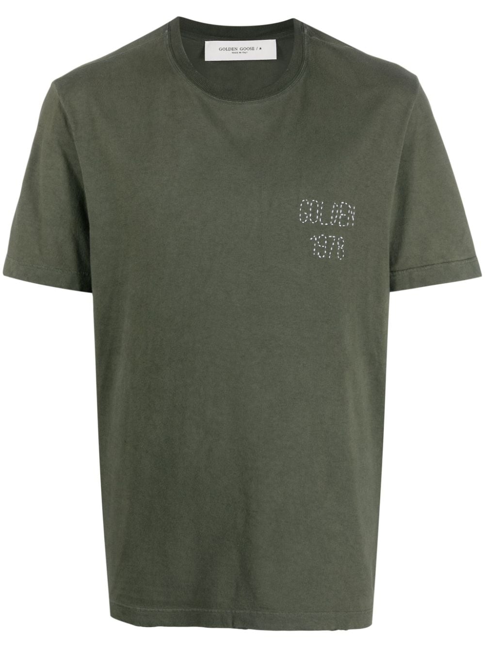 Golden Goose crystal-logo round-neck T-shirt - Green von Golden Goose